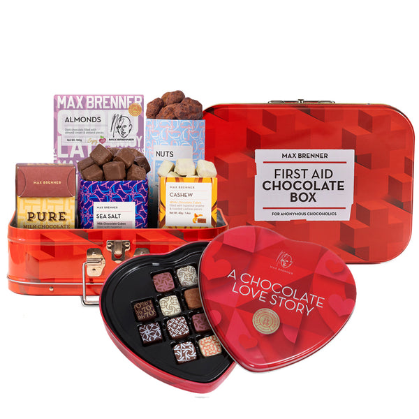 First Aid Chocolate Box & Love Story 12pc Pralins