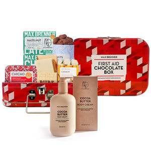 First Aid Chocolate Box & Cocoa Butter Body Cream - Shop Max Brenner | USA