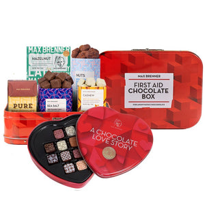 First Aid Chocolate Box & Love Story 12pc Pralins - Shop Max Brenner | USA