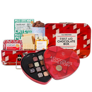 First Aid Chocolate Box & Love Story 12pc Pralins - Shop Max Brenner | USA