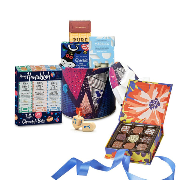 HANUKKAH ART SMALL & Blossom 9 Pralines - Shop Max Brenner | USA