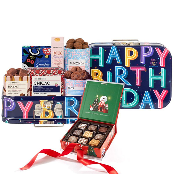 Happy Birthday & Happy Holidays 9 PRALINES - Shop Max Brenner | USA