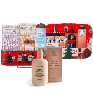 Happy Holiday Suitcase & Cocoa Butter Body Cream - Shop Max Brenner | USA