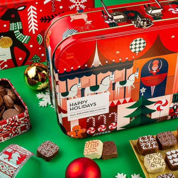 Happy Holiday Suitcase & Cocoa Butter Body Cream - Shop Max Brenner | USA