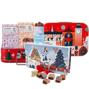 Happy Holiday Suitcase & Holiday 18 Pralines - Shop Max Brenner | USA