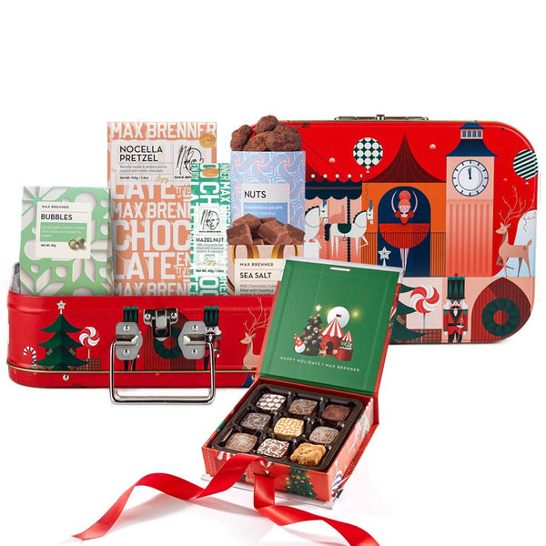 Happy Holiday Suitcase & Holiday 9 Pralines - Shop Max Brenner | USA