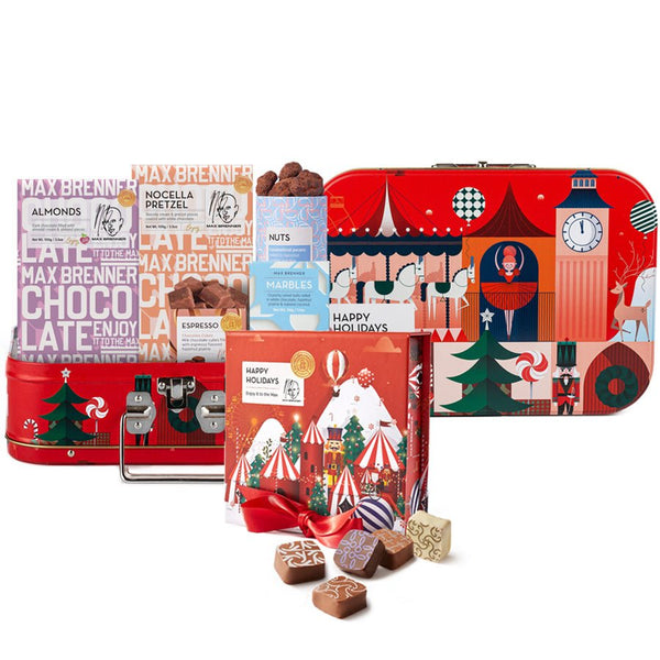 Happy Holiday Suitcase & Holiday 9 Pralines - Shop Max Brenner | USA