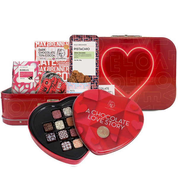 Love Story Box & 12pc Heart Pralines - Shop Max Brenner | USA