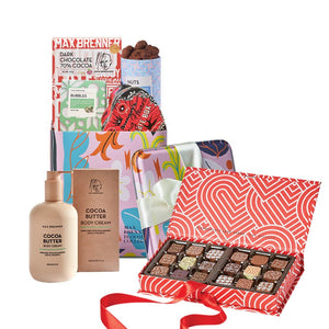Mother Day Bloom Medium & 18pc Love Story Pralines - Shop Max Brenner | USA