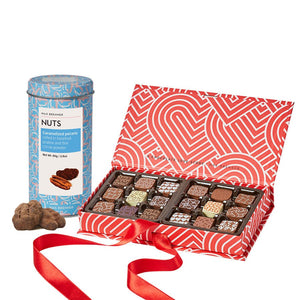 A Chocolate Love Story 18pc PRALINES & Nuts - Shop Max Brenner | USA