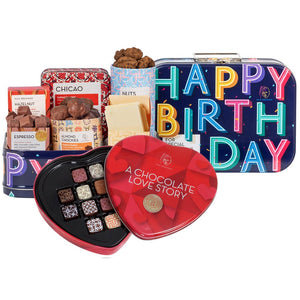 Happy Birthday Box & Heart 12pc Pralines - Shop Max Brenner | USA