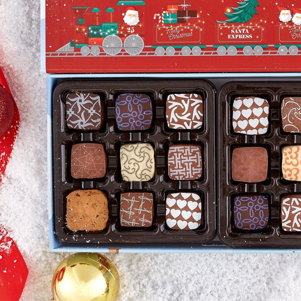 Happy Holidays Small & Holiday 18pc pralines - Shop Max Brenner | USA